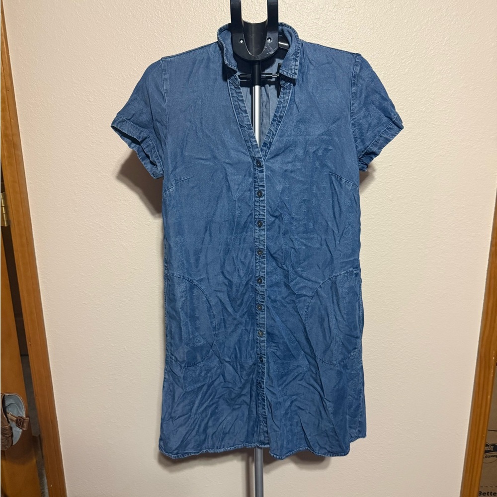J. Jill Blue Denim Midi Dress